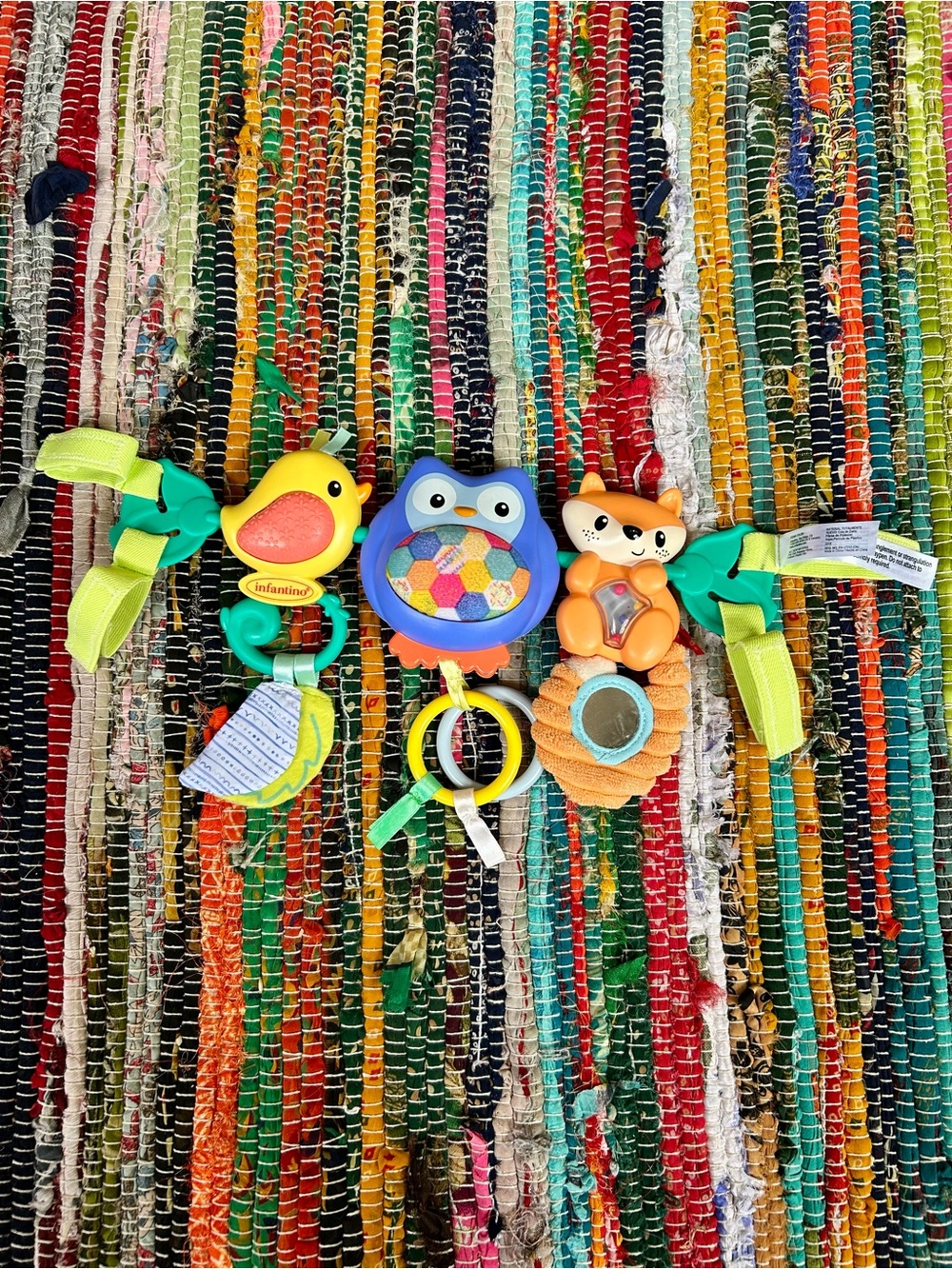 Infantino Colorful Owl & Animal Clip-On Activity Car Seat/Stroller Toy